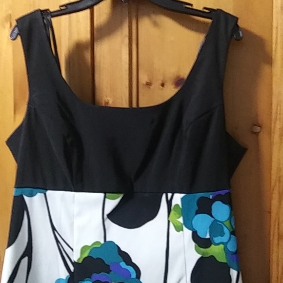 Dress sz12 sleeveless scoop neck ,lower scoop back fitted waist Brand Dressbarn - Picture 3 of 6